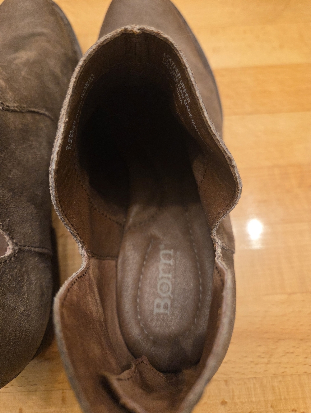 Born Kerri Ankle Boots Brown Suede Leather Womens Size 9.5 - Picture 7 of 11